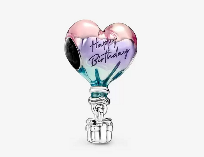 Happy Birthday Hot Air Balloon Charm